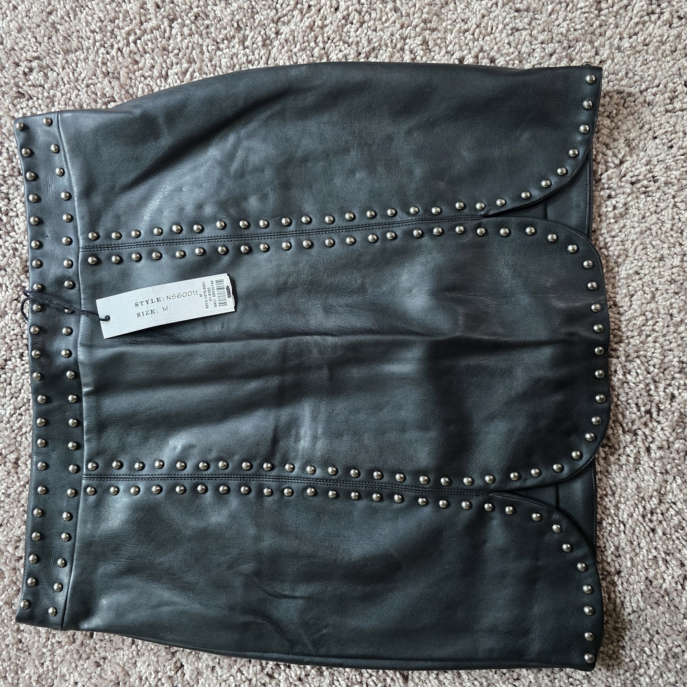 Shinestar Black Leather Skirt